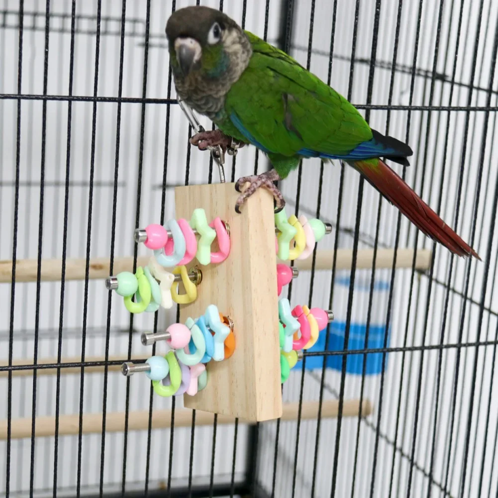 Wooden Parrot Toys Swing Hanging Standing Chewing Toy with Metal Hook and Colorful Beads Bird Supplies for Cockatiel Parakeet
Wooden Parrot Toys Swing Hanging Standing Chewing Toy with Metal Hook and Colorful Beads Bird Supplies for Cockatiel Parakeet
