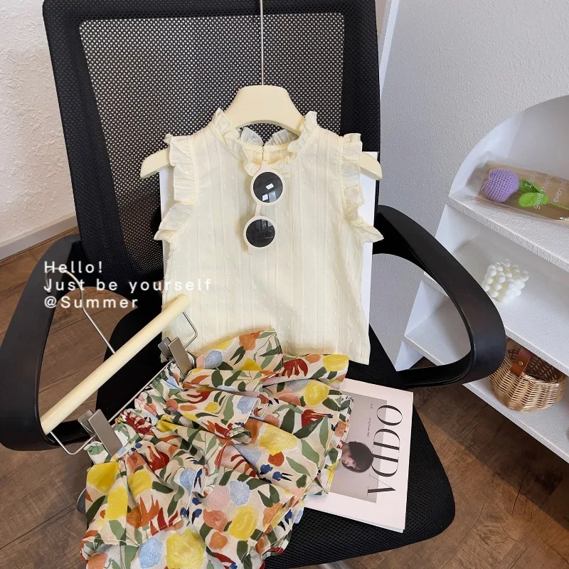 Girls Clothes Set Summer Sleeveless Shirt Tops+Shorts Korean Princess Children Clothing Suits Baby Girl Clothes 2-7Yrs
Girls Clothes Set Summer Sleeveless Shirt Tops+Shorts Korean Princess Children Clothing Suits Baby Girl Clothes 2-7Yrs