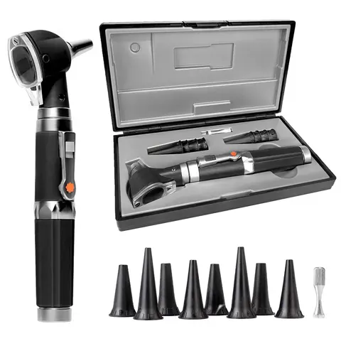 Ear Infection Detector, Medical Otoscope - Ear Scope with Light, Pocket Size (Black Color) Health Ear Care Tool
