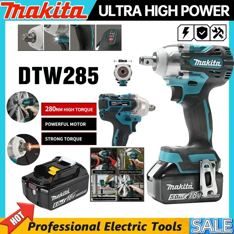Makita DTW285 Brushless High Torque Impact Wrench Cordless Electric Wrench Rechargable Tool Multifunctional Power Tool
Makita DTW285 Brushless High Torque Impact Wrench Cordless Electric Wrench Rechargable Tool Multifunctional Power Tool