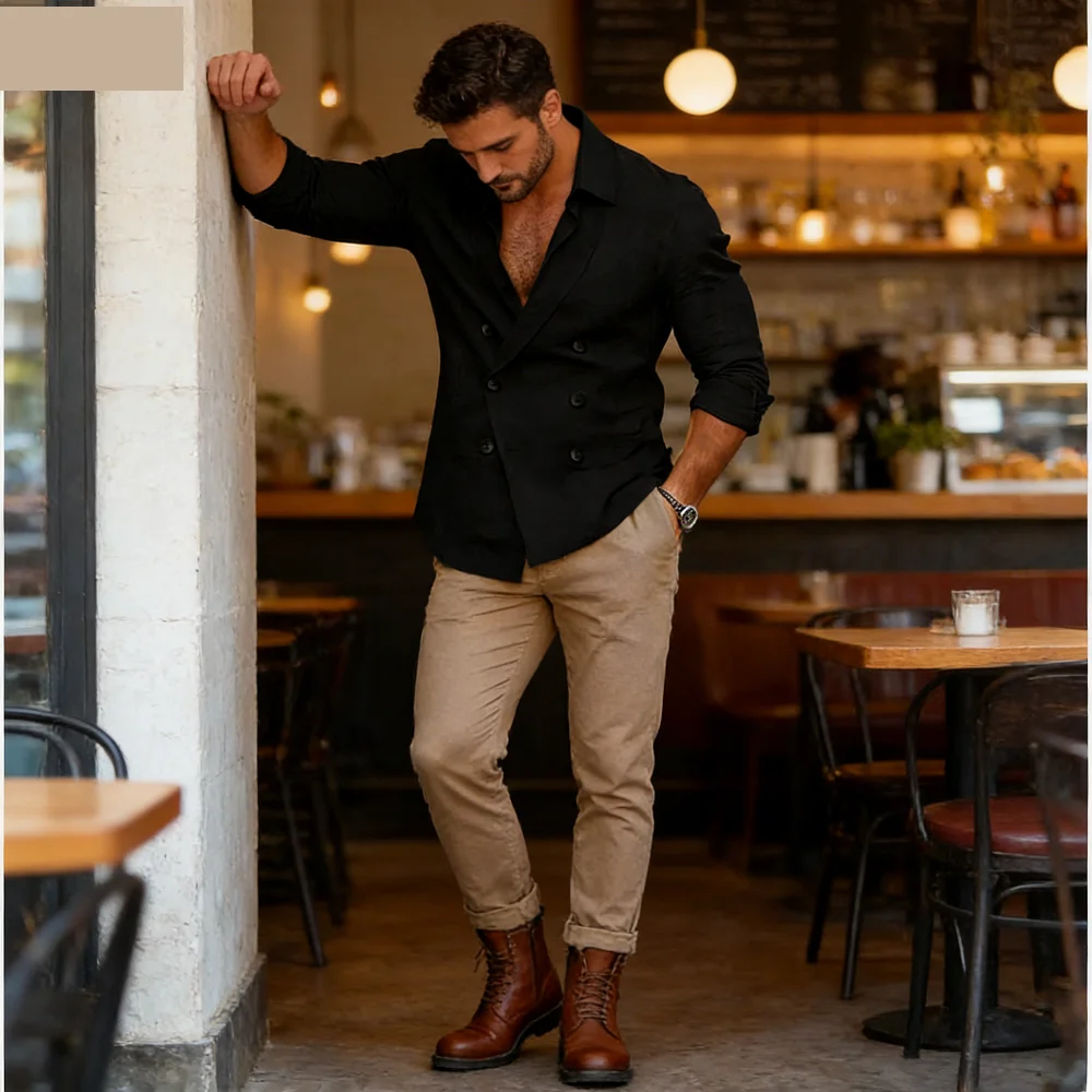 Мужской костюм для весны и осени, повседневный, из хлопка и льна, модная рубашка с длинным рукавом, кардиган, цветная куртка.
Мужской костюм для весны и осени, повседневный, из хлопка и льна, модная рубашка с длинным рукавом, кардиган, цветная куртка.