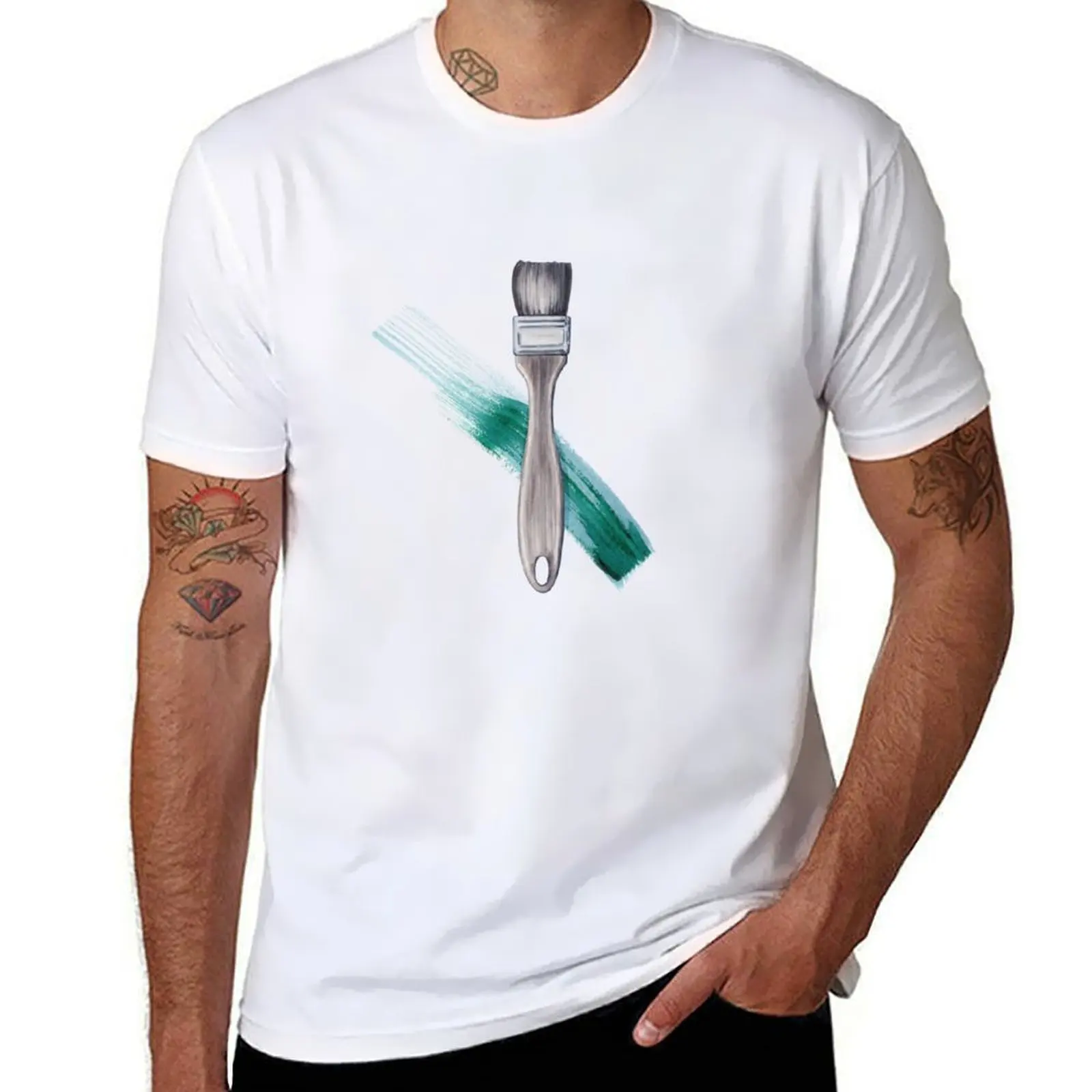 Paint Brush with Green Paint Stroke T-Shirt man t shirts high quality luxury brand anime tshirt T-shirt
Paint Brush with Green Paint Stroke T-Shirt man t shirts high quality luxury brand anime tshirt T-shirt