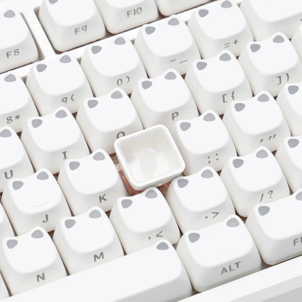 MAIMOOO Simple White Kitten Keycap MAO Profile PBT Custom Side-engraved Cat Ear Translucent Cute Keycaps for Mechanical Keyboard
MAIMOOO Simple White Kitten Keycap MAO Profile PBT Custom Side-engraved Cat Ear Translucent Cute Keycaps for Mechanical Keyboard