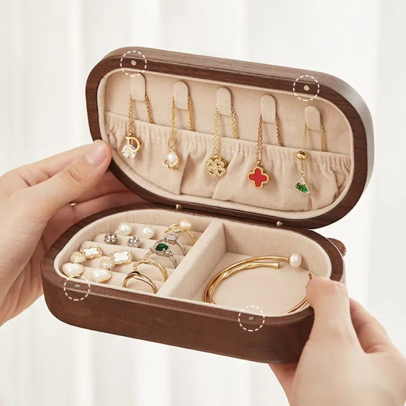 Walnut Wood Bear Jewelry Box Small Portable Exquisite Ring Necklace Storage Box Anti Oxidation Travel Organization Bins
Walnut Wood Bear Jewelry Box Small Portable Exquisite Ring Necklace Storage Box Anti Oxidation Travel Organization Bins