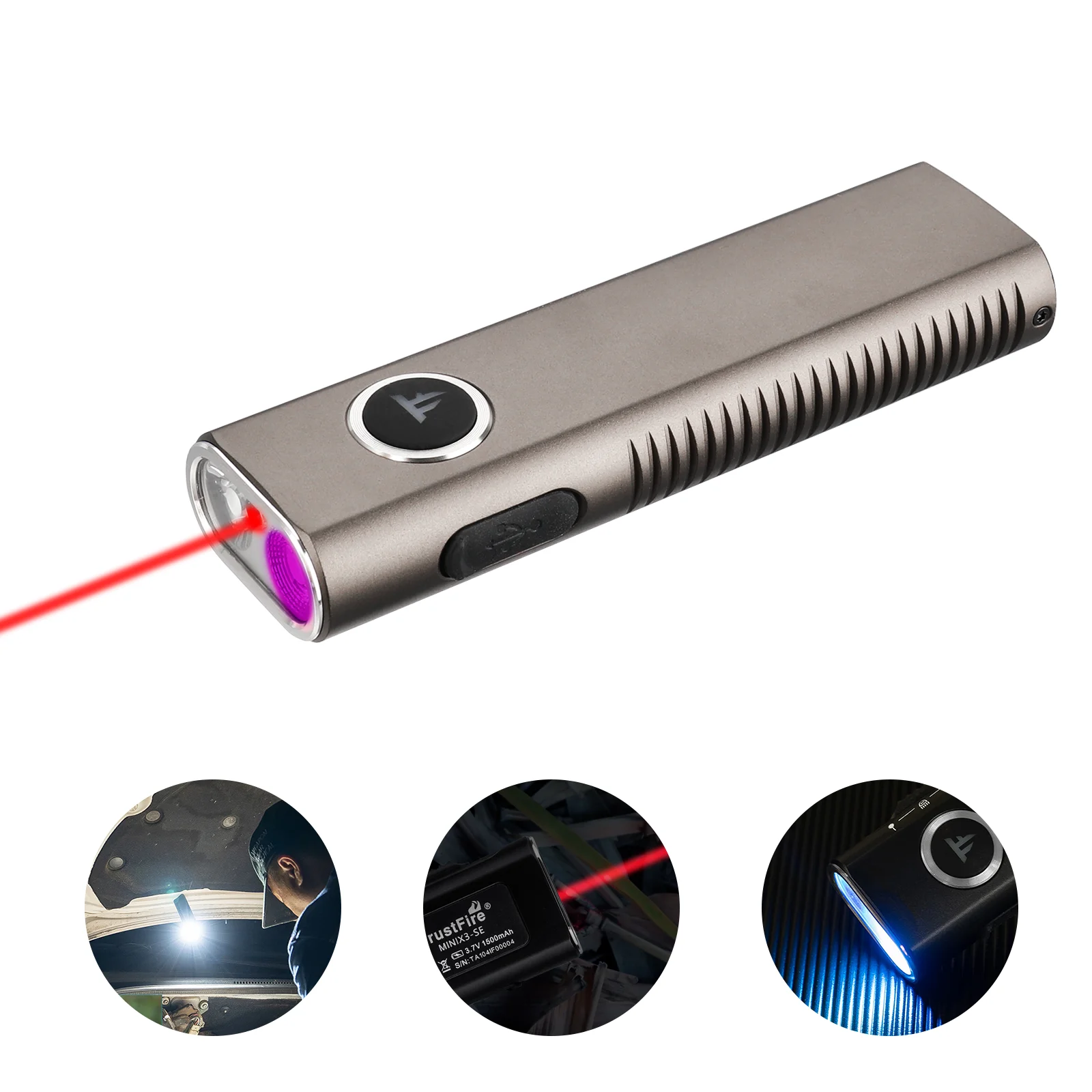 Trustfire EDC Led Flashlight 1200LM Rechargeable Torch with Clip MINIX3-SE UV Light Red Laser Lantern Magnetic tail for Camping
Trustfire EDC Led Flashlight 1200LM Rechargeable Torch with Clip MINIX3-SE UV Light Red Laser Lantern Magnetic tail for Camping