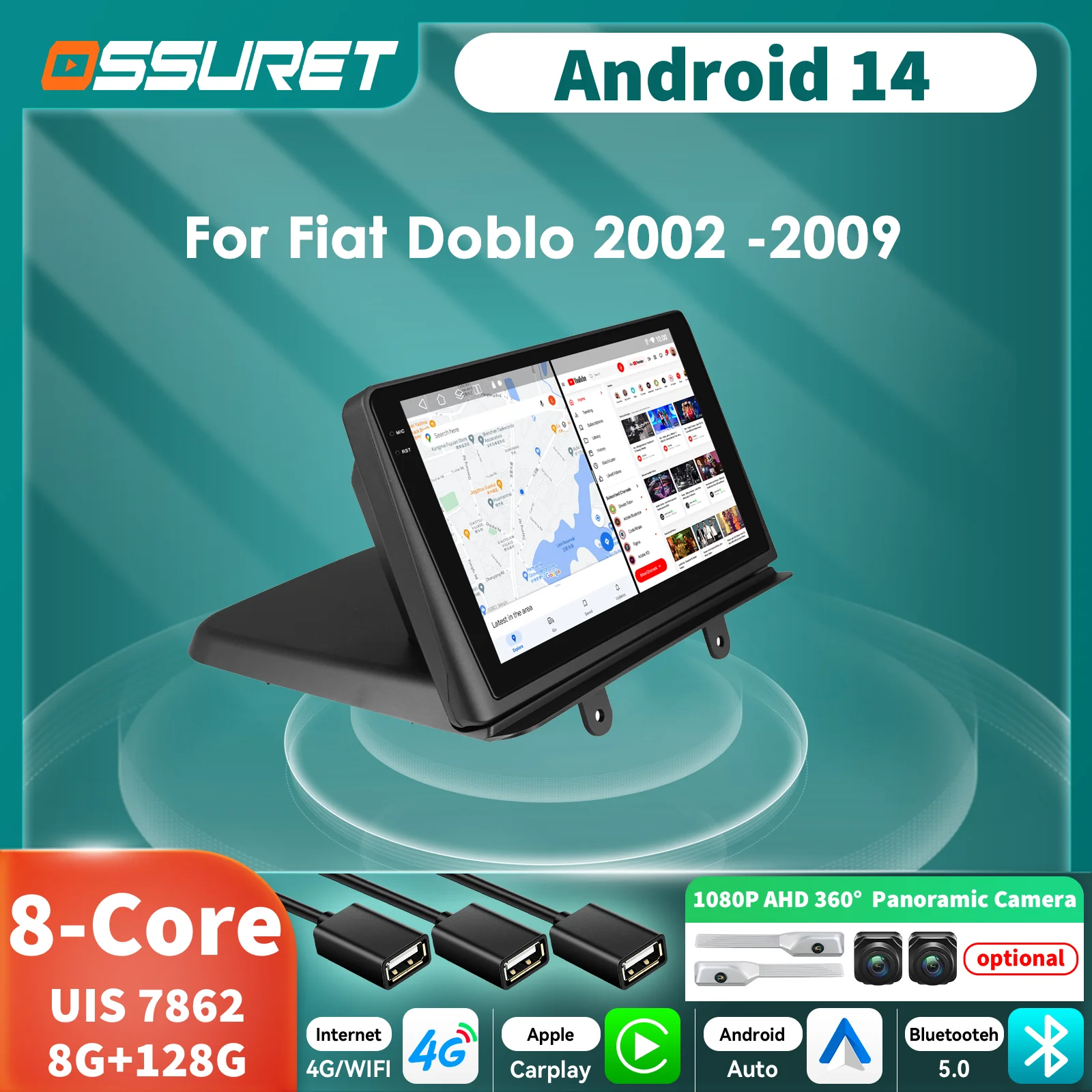 2din 360 Cam CarPlay Android 14 Auto Car Radio for Fiat Doblo 2002 - 2009 GPS Intelligent Systems Stereo Multimedia Autoradio
2din 360 Cam CarPlay Android 14 Auto Car Radio for Fiat Doblo 2002 - 2009 GPS Intelligent Systems Stereo Multimedia Autoradio