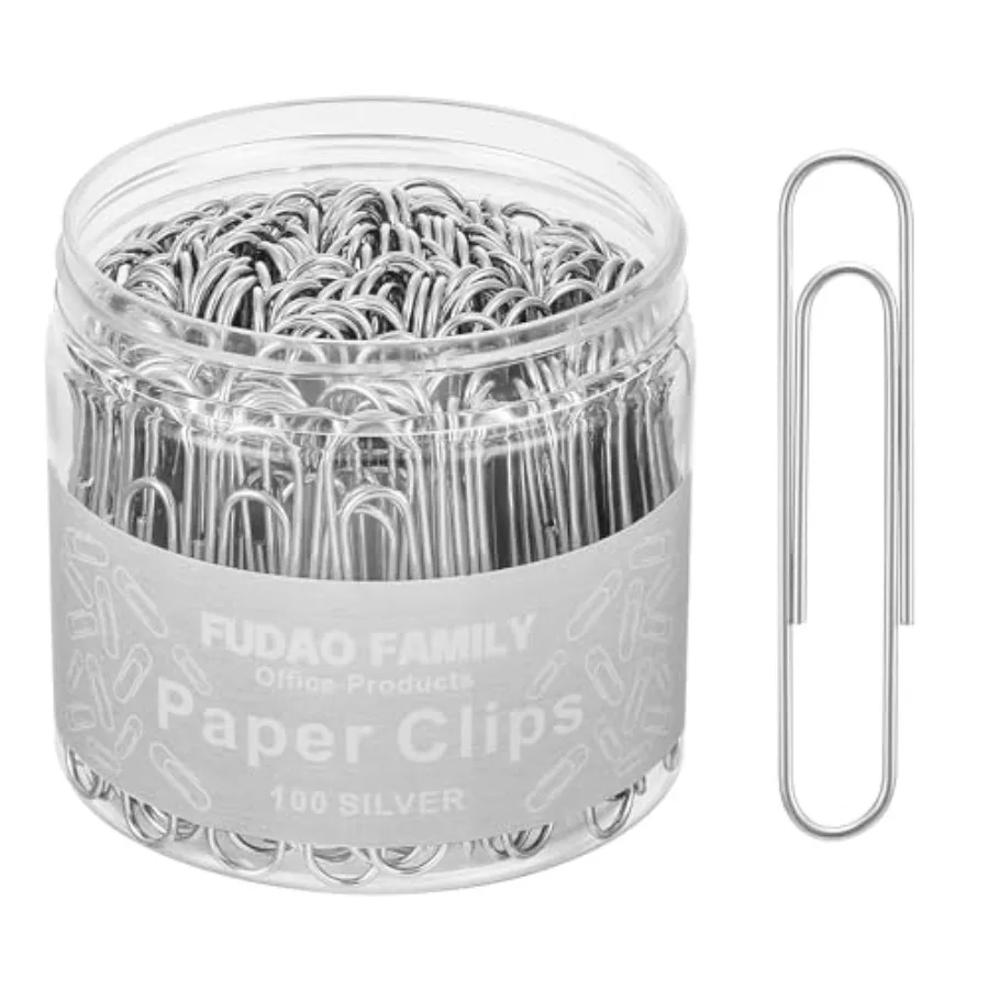 Jumbo Paper Clips 2 Inch 100 pcs Large Silver Paperclips for Office Organization and Document Management
Jumbo Paper Clips 2 Inch 100 pcs Large Silver Paperclips for Office Organization and Document Management