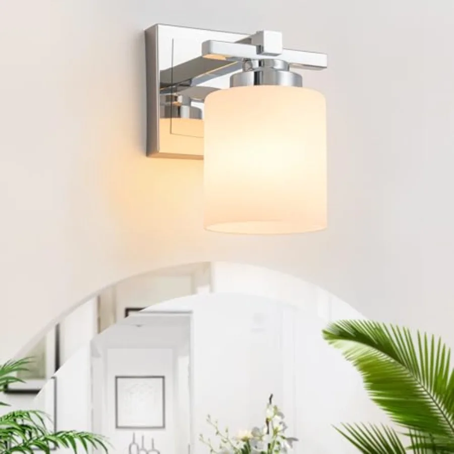 Modern Bathroom Light Fixtures Over Mirror, Vanity Lights for Bathroom Wall Sconces, E26 Socket Bulbs Not Included,1 Light, Chr
Modern Bathroom Light Fixtures Over Mirror, Vanity Lights for Bathroom Wall Sconces, E26 Socket Bulbs Not Included,1 Light, Chr