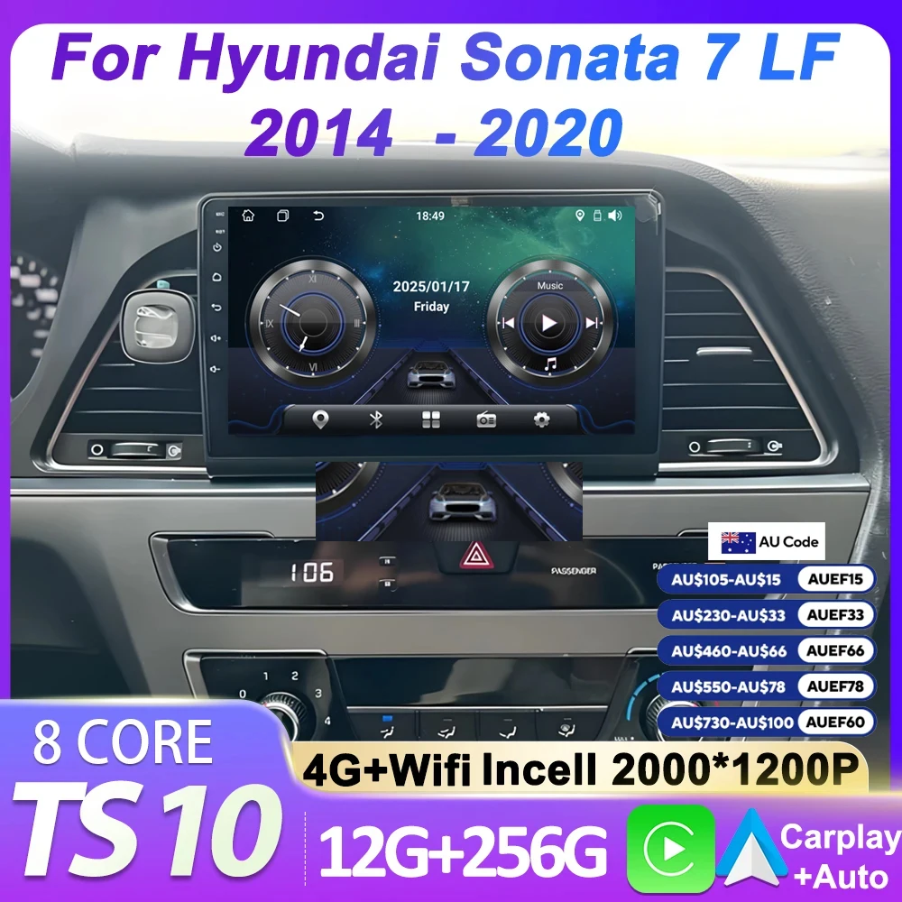 Carplay Android Auto Car Radio 2din Android 14 For Hyundai Sonata 7 LF 2014 2015 2016 2017 - 2020 GPS Navigation Car 8 Core Wifi
Carplay Android Auto Car Radio 2din Android 14 For Hyundai Sonata 7 LF 2014 2015 2016 2017 - 2020 GPS Navigation Car 8 Core Wifi