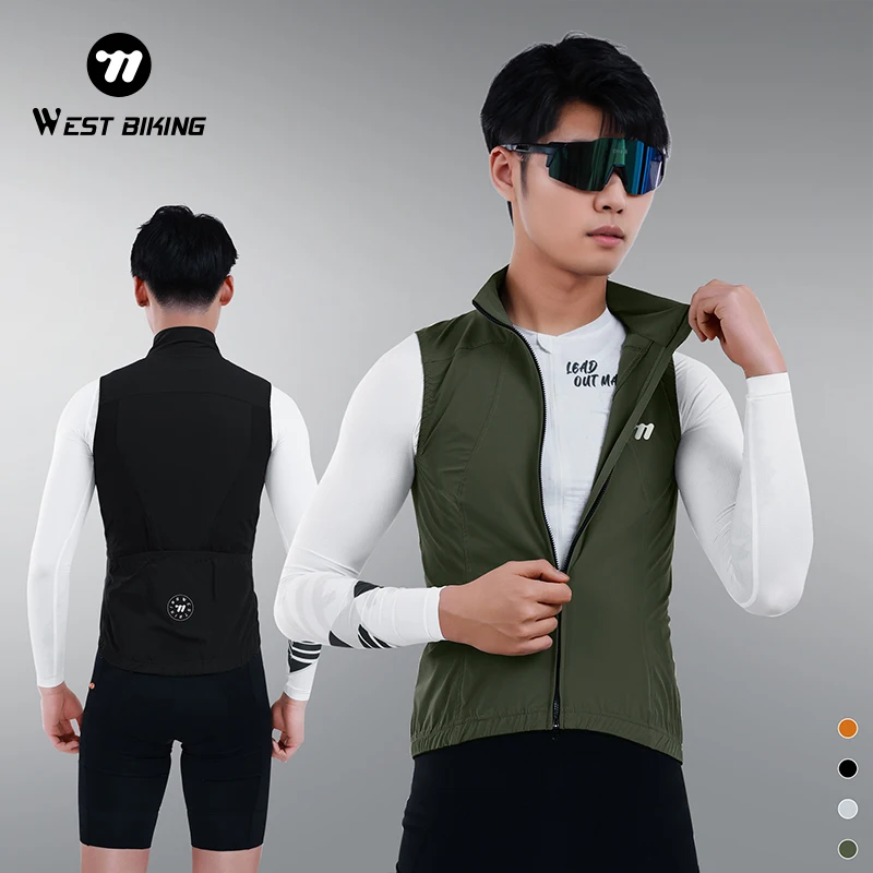 WEST BIKING Windproof Cycling Vest For Men With Two-Way Zipper&3 Back Pockets Running Hiking Vests Summer Man Sleeveless Jacket
WEST BIKING Windproof Cycling Vest For Men With Two-Way Zipper&3 Back Pockets Running Hiking Vests Summer Man Sleeveless Jacket