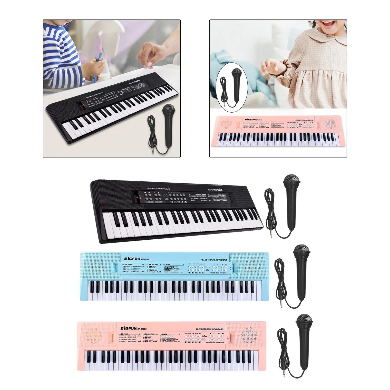 Eletric Piano Keyboard Electronic Organ 61 Keys Birthday Gift Practical Portable Digital Music Piano Keyboard for Teaching
Eletric Piano Keyboard Electronic Organ 61 Keys Birthday Gift Practical Portable Digital Music Piano Keyboard for Teaching