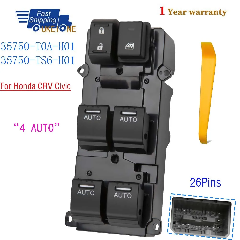 35750-T0A-H01 35750-TS6-H01 для Honda CR-V CRV MK4 2012-2015 Civic MK9 2012-2017 переключатель стеклоподъемника передней левой двери с 4-мя AUTO
35750-T0A-H01 35750-TS6-H01 для Honda CR-V CRV MK4 2012-2015 Civic MK9 2012-2017 переключатель стеклоподъемника передней левой двери с 4-мя AUTO