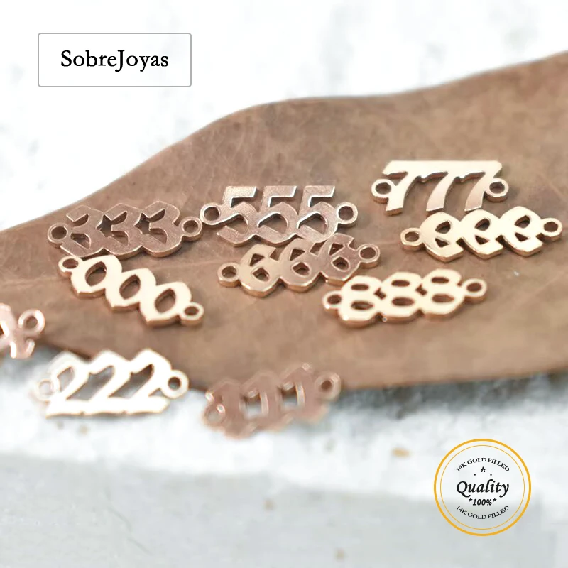 Angel Number Connector 14K Gold Filled 2/Hole 24ga Digital Charms Jewelry Making 0-9 Numbers 0.5mm Thick Wholesale
Angel Number Connector 14K Gold Filled 2/Hole 24ga Digital Charms Jewelry Making 0-9 Numbers 0.5mm Thick Wholesale