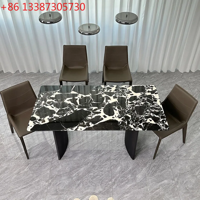 French luxury stone dining table Italian minimalist square Napoleon black marble dining table
French luxury stone dining table Italian minimalist square Napoleon black marble dining table