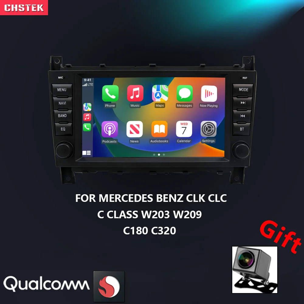 CHSTEK Car Radio Android 13 Carplay For Mercedes Benz CLK C-Class W209 W203 C180 C320 2004-2011 Multimedia Bluetooth GPS WIFI 4G
CHSTEK Car Radio Android 13 Carplay For Mercedes Benz CLK C-Class W209 W203 C180 C320 2004-2011 Multimedia Bluetooth GPS WIFI 4G