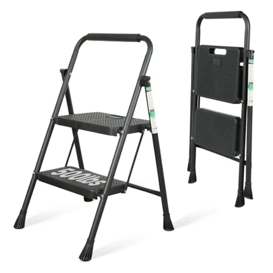 Step Ladder, Portable Steel Folding Step Stool with Wide Anti-Slip Pedal and Convenient Handgrip, Sturdy Steel Ladder
Step Ladder, Portable Steel Folding Step Stool with Wide Anti-Slip Pedal and Convenient Handgrip, Sturdy Steel Ladder