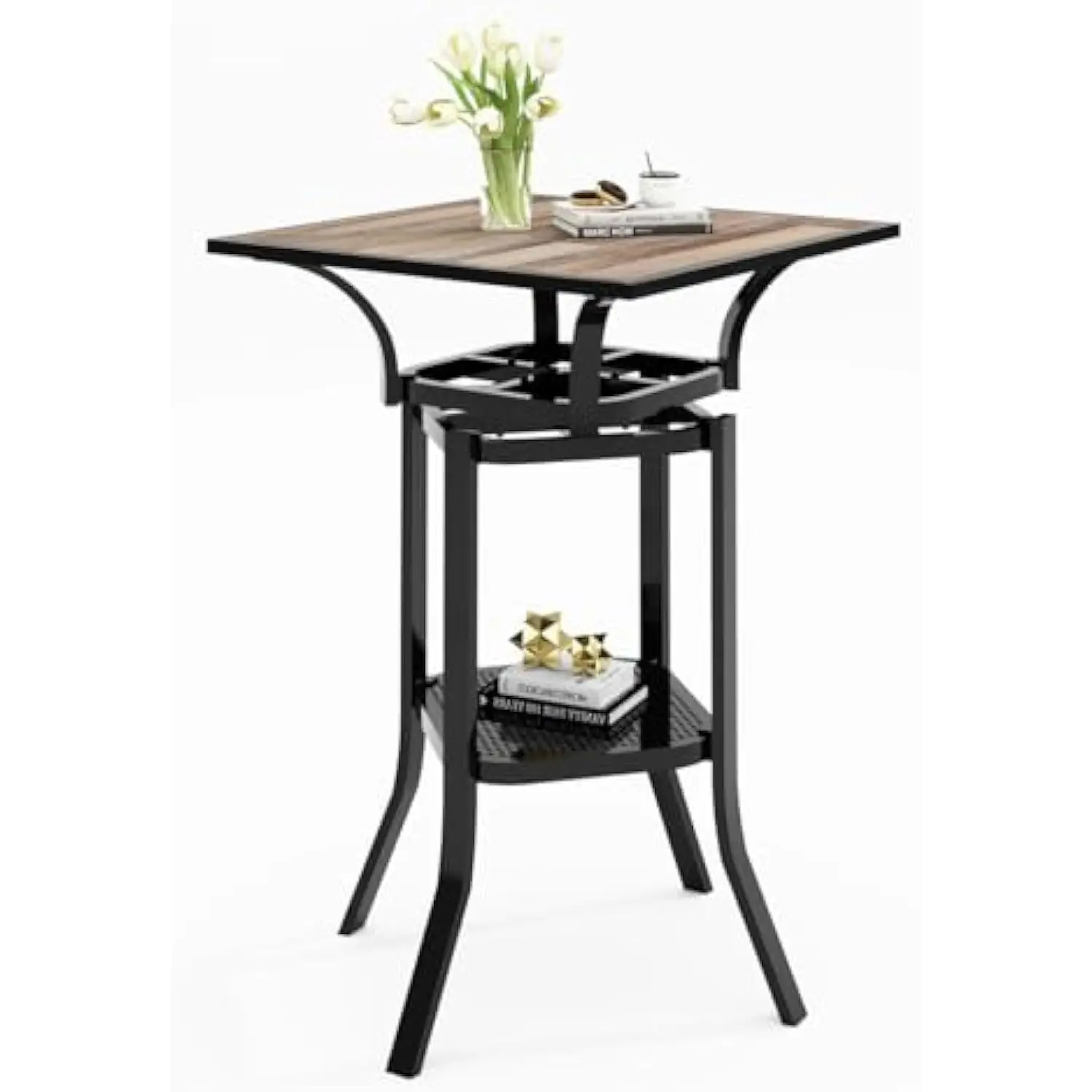Swivel Bar Table, 41 Counter Height Tall Dining Table, All Weather High Top Bistro Table with Storage Shelf for Pub Deck Porch
Swivel Bar Table, 41 Counter Height Tall Dining Table, All Weather High Top Bistro Table with Storage Shelf for Pub Deck Porch