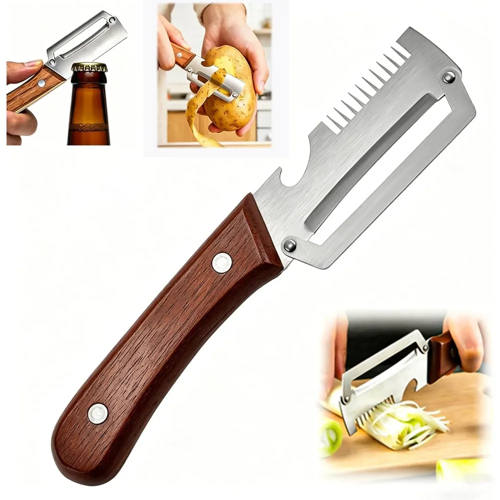 Sharp Blade Multifunctional 3-in-1 Stainless Steel Peeler Vegetable & Fruit Slicer Shredder Versatile Kitchen Tool for Peeling
Sharp Blade Multifunctional 3-in-1 Stainless Steel Peeler Vegetable & Fruit Slicer Shredder Versatile Kitchen Tool for Peeling