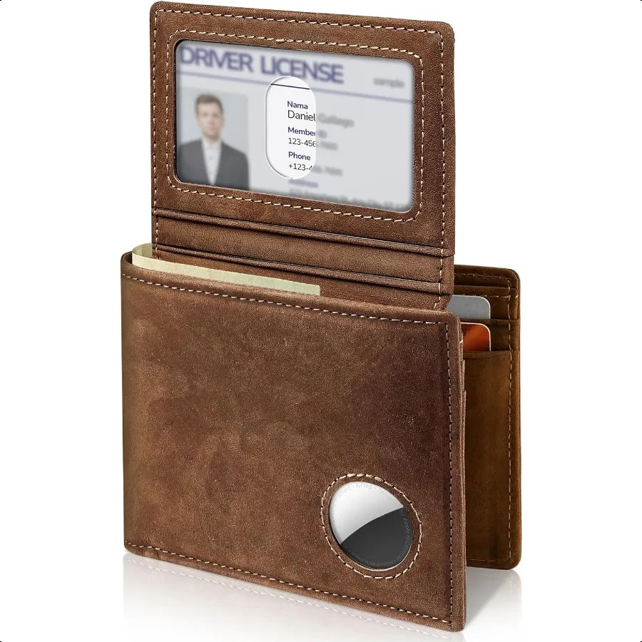 Mens Wallet With AirTag Holder Bifold Leather RFID Blocking 12 ID Windows 1213 Card Holders Gift Box and Screen Protector Inclu
Mens Wallet With AirTag Holder Bifold Leather RFID Blocking 12 ID Windows 1213 Card Holders Gift Box and Screen Protector Inclu