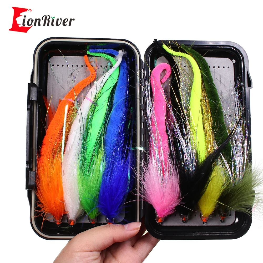 8PCS #2/0 Big Baitfish Fly Fishing Dragon Tail Streamers with Double Faced Box Pike Muskie Striped Bass Fishing Lure Bait
8PCS #2/0 Big Baitfish Fly Fishing Dragon Tail Streamers with Double Faced Box Pike Muskie Striped Bass Fishing Lure Bait