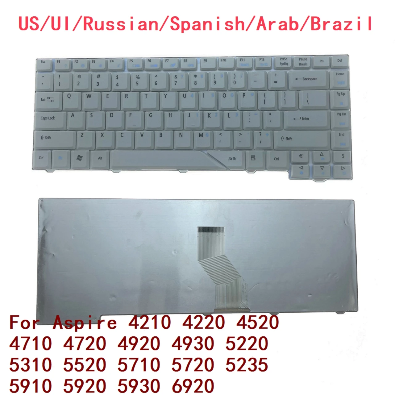 US UI RU SP AR BR Клавиатура для Acer Aspire 4210 4220 4520 4710 4720 4920 4930 5220 5310 5520 5710 5720 5235 5910 5920 5930 6920
US UI RU SP AR BR Клавиатура для Acer Aspire 4210 4220 4520 4710 4720 4920 4930 5220 5310 5520 5710 5720 5235 5910 5920 5930 6920