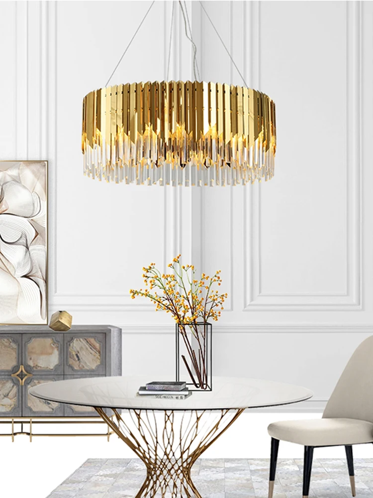 Luxury Gold Ceiling Chandeliers New Dimmable LED Lights Modern Pendant Round Hanging Lamps Home Decoration for Dining Room Decor
Luxury Gold Ceiling Chandeliers New Dimmable LED Lights Modern Pendant Round Hanging Lamps Home Decoration for Dining Room Decor