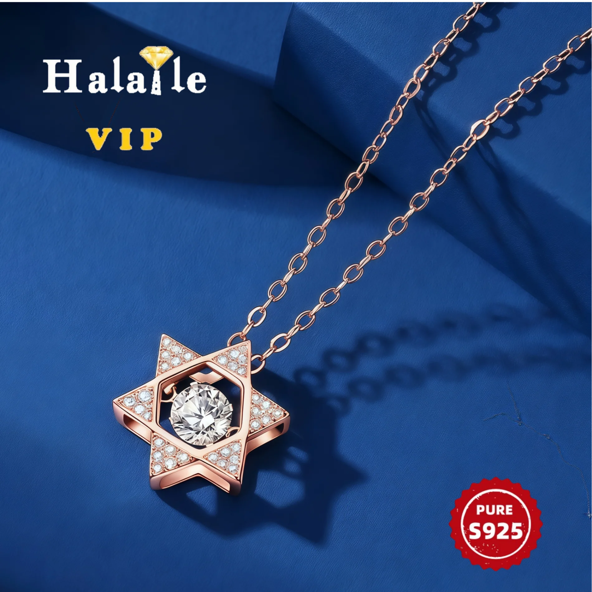 Halaile D Color Moissanite S925 Sterling Silver Hexagram Necklace Trendy Neck Chain Fine Jewelry Women Men Sparkly Gift 
Halaile D Color Moissanite S925 Sterling Silver Hexagram Necklace Trendy Neck Chain Fine Jewelry Women Men Sparkly Gift