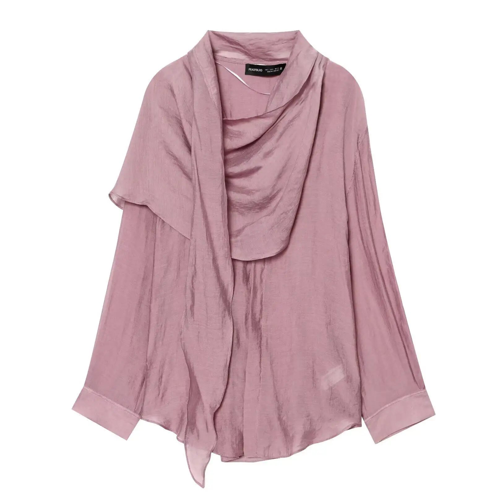 SuperAen European and American-style Fashion Women 2026 Spring and Summer New Long-sleeved Polo-neck Ruffles Asymmetrical Shirts
SuperAen European and American-style Fashion Women 2026 Spring and Summer New Long-sleeved Polo-neck Ruffles Asymmetrical Shirts