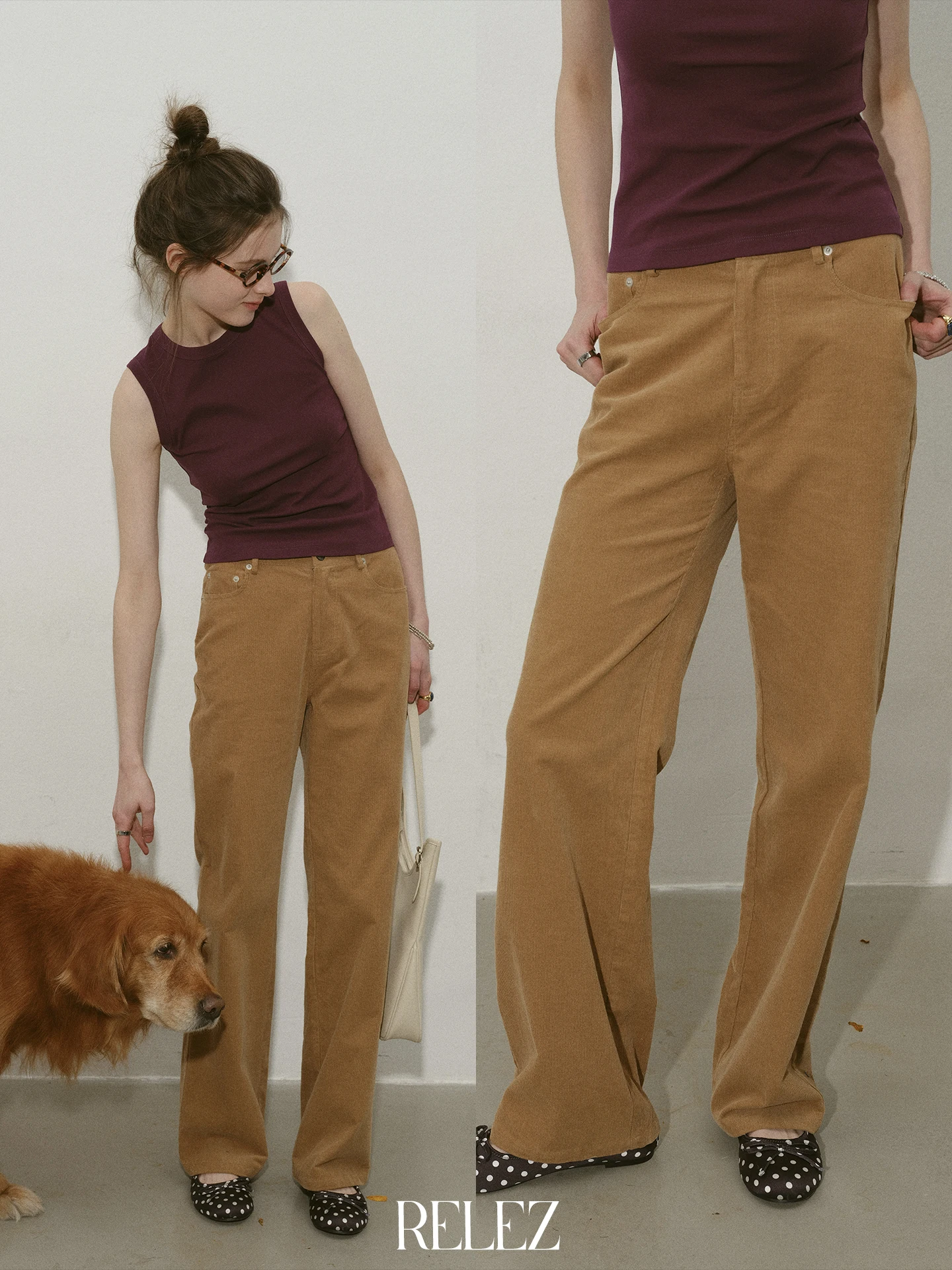 Relez Vintage Corduroy High Waist Women's Casual Pants Spring Loose Wide Leg Drapey Versatile Long Trousers
Relez Vintage Corduroy High Waist Women's Casual Pants Spring Loose Wide Leg Drapey Versatile Long Trousers