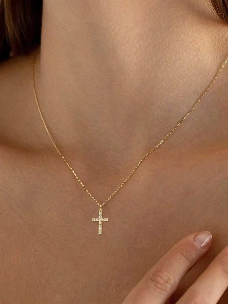 Crystal Cross Pendant Necklace For Women Fashion Jewelry
Crystal Cross Pendant Necklace For Women Fashion Jewelry