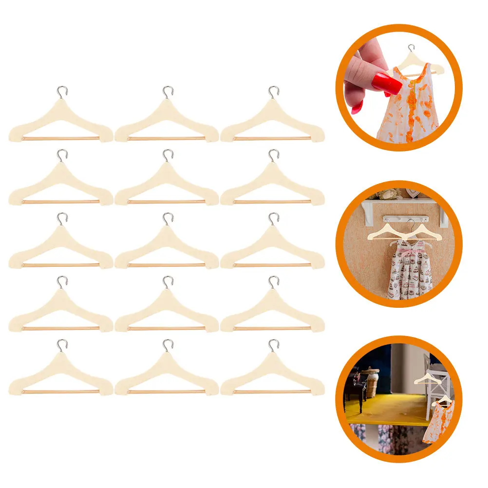 15Pcs Mini Clothes Hangers Miniature Wooden Hangers Mini House Wardrobe Accessories Small Clothes Racks Closet Organization
15Pcs Mini Clothes Hangers Miniature Wooden Hangers Mini House Wardrobe Accessories Small Clothes Racks Closet Organization