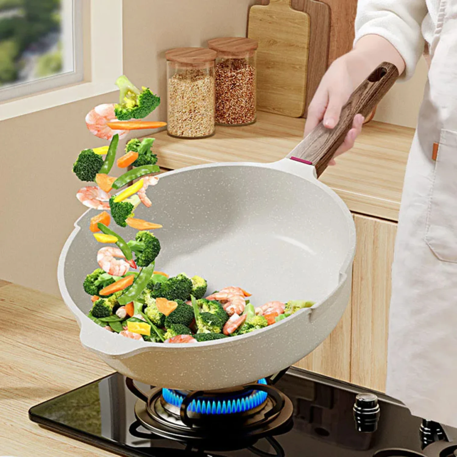 Special Nonstick Pan for Induction Cooker Gas Stove - Non-Stick Frying Pan, Wok Pan, Steak Skillet, Pancake Pan - Convenient Sau
Special Nonstick Pan for Induction Cooker Gas Stove - Non-Stick Frying Pan, Wok Pan, Steak Skillet, Pancake Pan - Convenient Sau