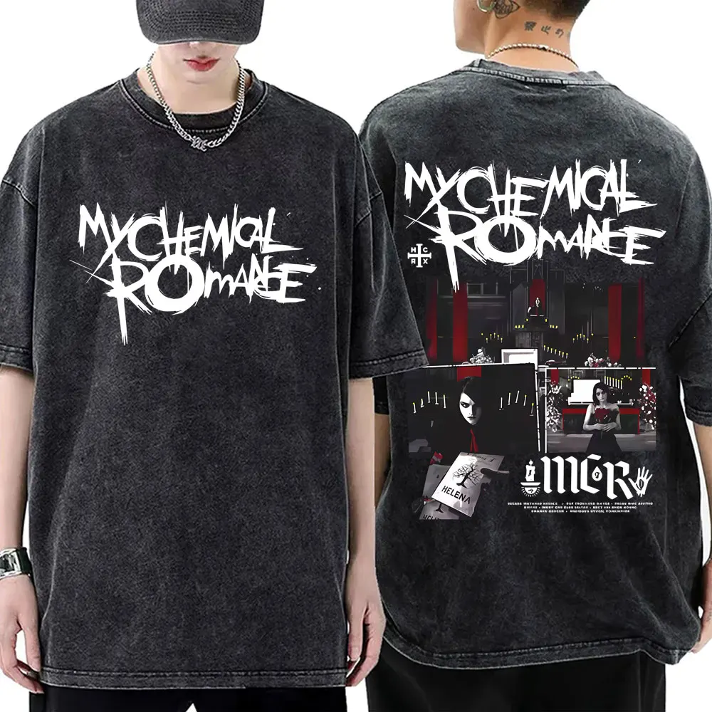 Punk Emo Band My Chemical Romance The Black Parade Washed Vintage T Shirt Men Women Rock Gothic Oversized Short Sleeve T-shirts
Punk Emo Band My Chemical Romance The Black Parade Washed Vintage T Shirt Men Women Rock Gothic Oversized Short Sleeve T-shirts