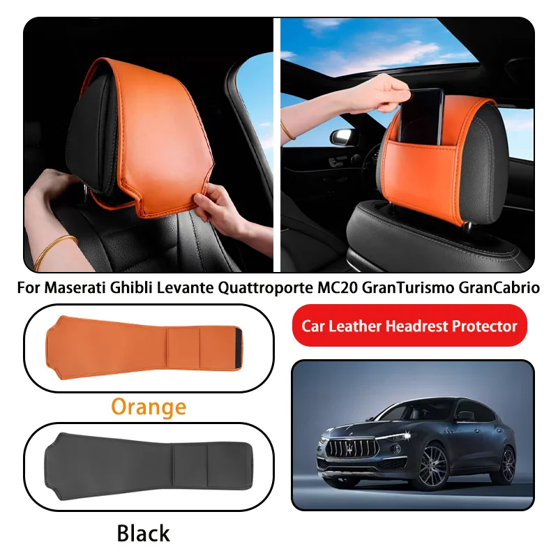 Leather Car Headrest Cover Anti-dirty and Wear-resistant For Maserati Ghibli Levante Quattroporte MC20 GranTurismo GranCabrio
Leather Car Headrest Cover Anti-dirty and Wear-resistant For Maserati Ghibli Levante Quattroporte MC20 GranTurismo GranCabrio