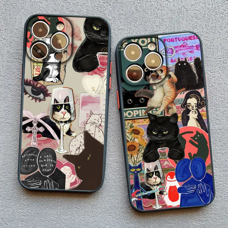 Artistic Image Stitching Black Cat Phone Case For iPhone 14 13 12 Mini 11 Pro Max 16 15 Pro Max Plus XS XR X 7 8 SE2 Back Covers
Artistic Image Stitching Black Cat Phone Case For iPhone 14 13 12 Mini 11 Pro Max 16 15 Pro Max Plus XS XR X 7 8 SE2 Back Covers
