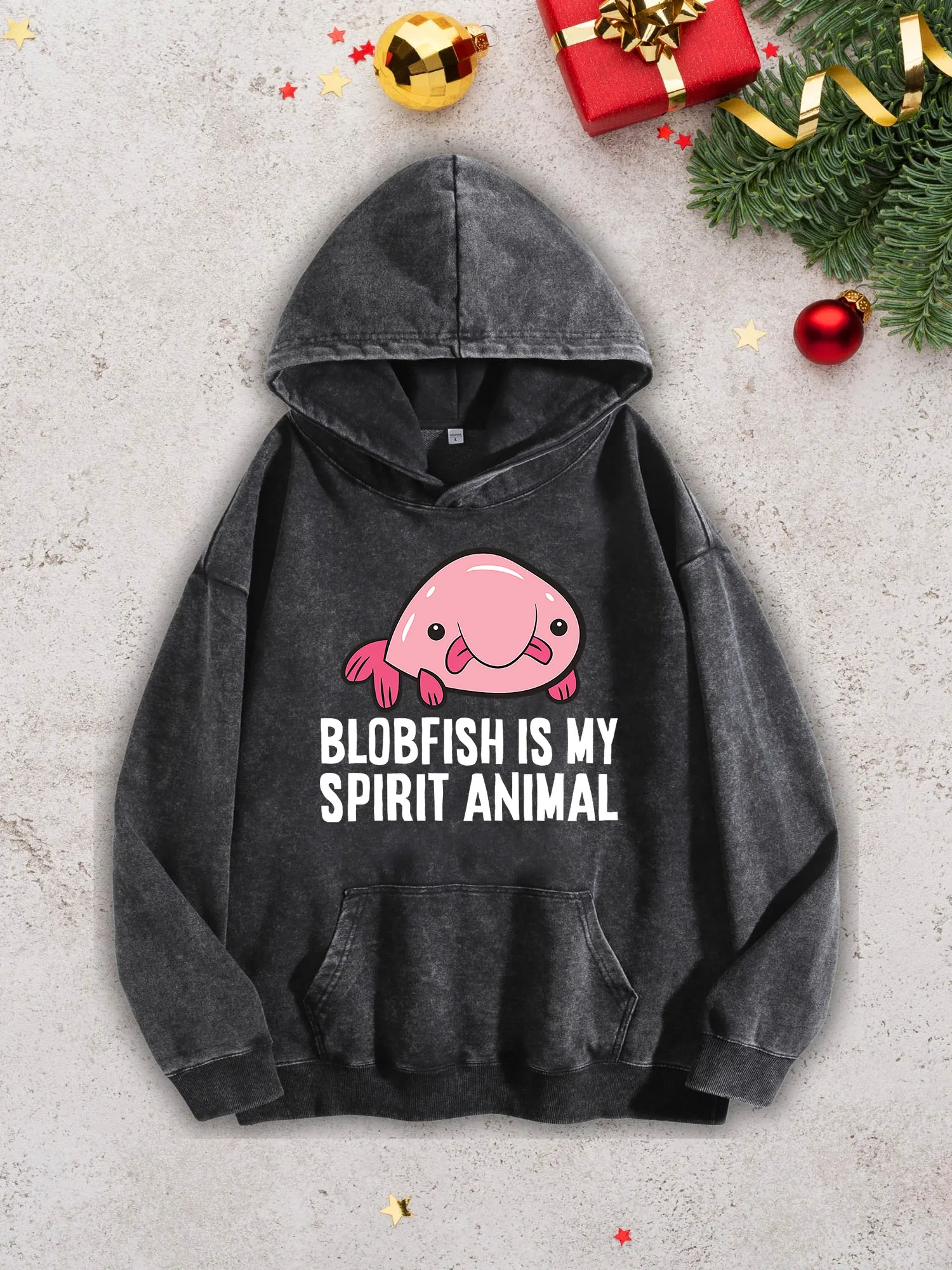 Blobfish Is My Spirit Animal Men's Heavyweight Hoodie - Acid Wash Retro Black Pullover, Fall & Winter Sweatshirt 400Gsm
Blobfish Is My Spirit Animal Men's Heavyweight Hoodie - Acid Wash Retro Black Pullover, Fall & Winter Sweatshirt 400Gsm