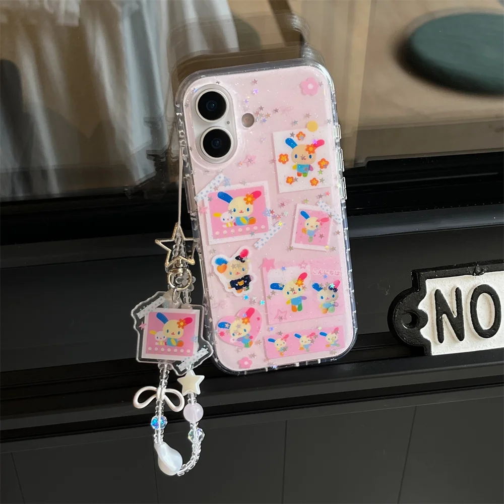 Korean cartoon star colorful rabbit phone case for iPhone 13 14 15 Pro 16 promax cover with hinges cute silicone airbag cover
Korean cartoon star colorful rabbit phone case for iPhone 13 14 15 Pro 16 promax cover with hinges cute silicone airbag cover