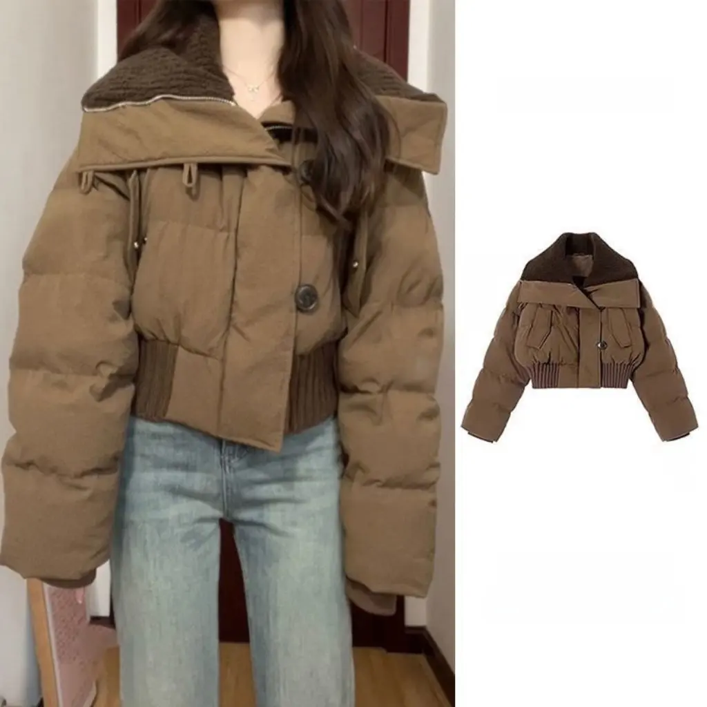 Women's Korean Style Short Cotton-Padded Jacket Coat Thick Warm Winter Fashion High-End Streetwear
Women's Korean Style Short Cotton-Padded Jacket Coat Thick Warm Winter Fashion High-End Streetwear
