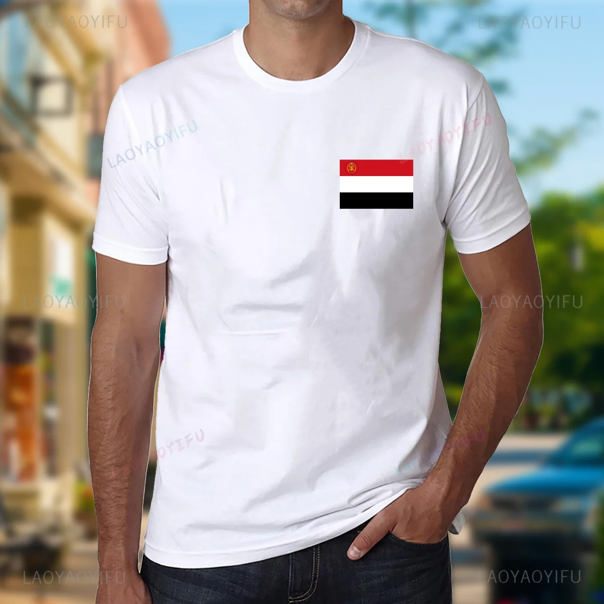 Vintage Man T Shirt Yemeni Houthi Armed-Forces Flag Style Print Tops Hipster Streetwear O-neck Short-sleev Graphic Cotton Tee
Vintage Man T Shirt Yemeni Houthi Armed-Forces Flag Style Print Tops Hipster Streetwear O-neck Short-sleev Graphic Cotton Tee