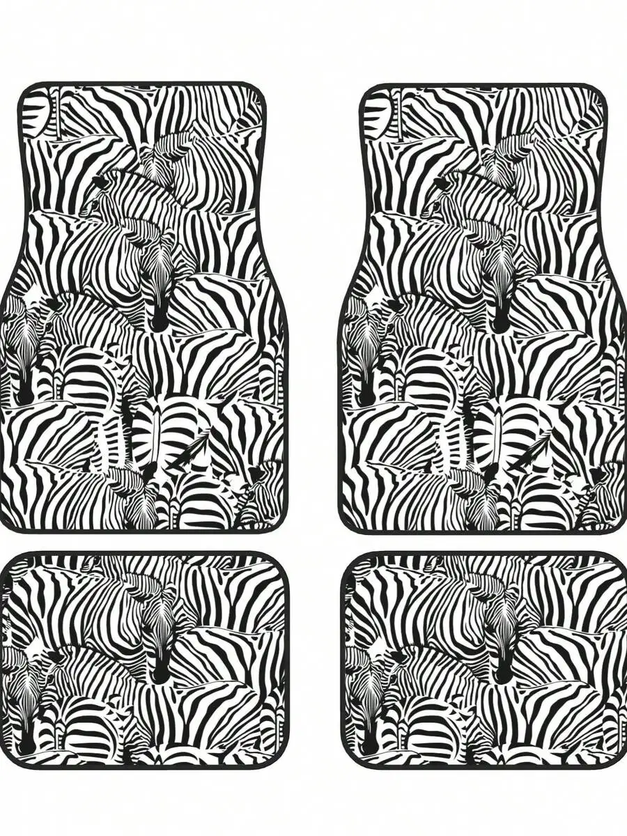 Zebra Pattern 4-Piece Car Floor Mats For Most Vehicles – Rubber Backing,Durable & Stylish Auto Interior Accessories
Zebra Pattern 4-Piece Car Floor Mats For Most Vehicles – Rubber Backing,Durable & Stylish Auto Interior Accessories