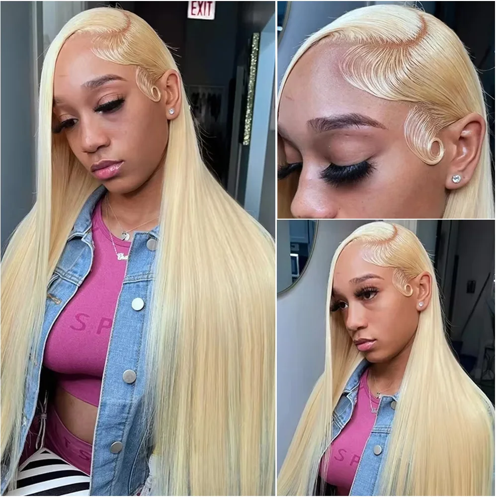 613 HD Lace Frontal Wig Bone Straight Brazilian Honey Blonde 13x4 13x6 Transparent Lace Front Human Hair Wigs PrePlucked 40 Inch
613 HD Lace Frontal Wig Bone Straight Brazilian Honey Blonde 13x4 13x6 Transparent Lace Front Human Hair Wigs PrePlucked 40 Inch