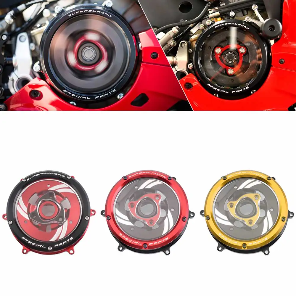Motorcycle Front Clear Clutch Cover CNC Aluminum Kit Compatible For Ducati Panigale 959 1199 1299 2012-2019
Motorcycle Front Clear Clutch Cover CNC Aluminum Kit Compatible For Ducati Panigale 959 1199 1299 2012-2019