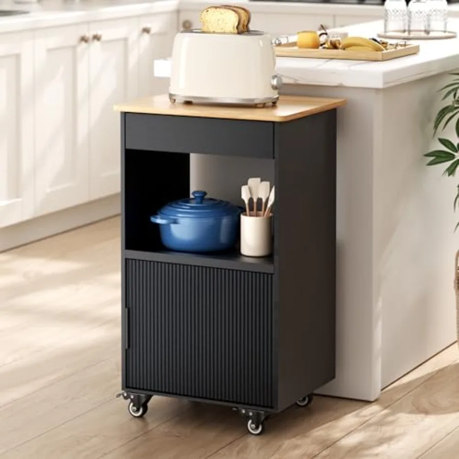 Kitchen Island Cart: Rolling Mobile Kitchen Rack with Storage Drawer, Microwave Cart Coffee Bar Stainless Steel, Black, Heavy-D
Kitchen Island Cart: Rolling Mobile Kitchen Rack with Storage Drawer, Microwave Cart Coffee Bar Stainless Steel, Black, Heavy-D
