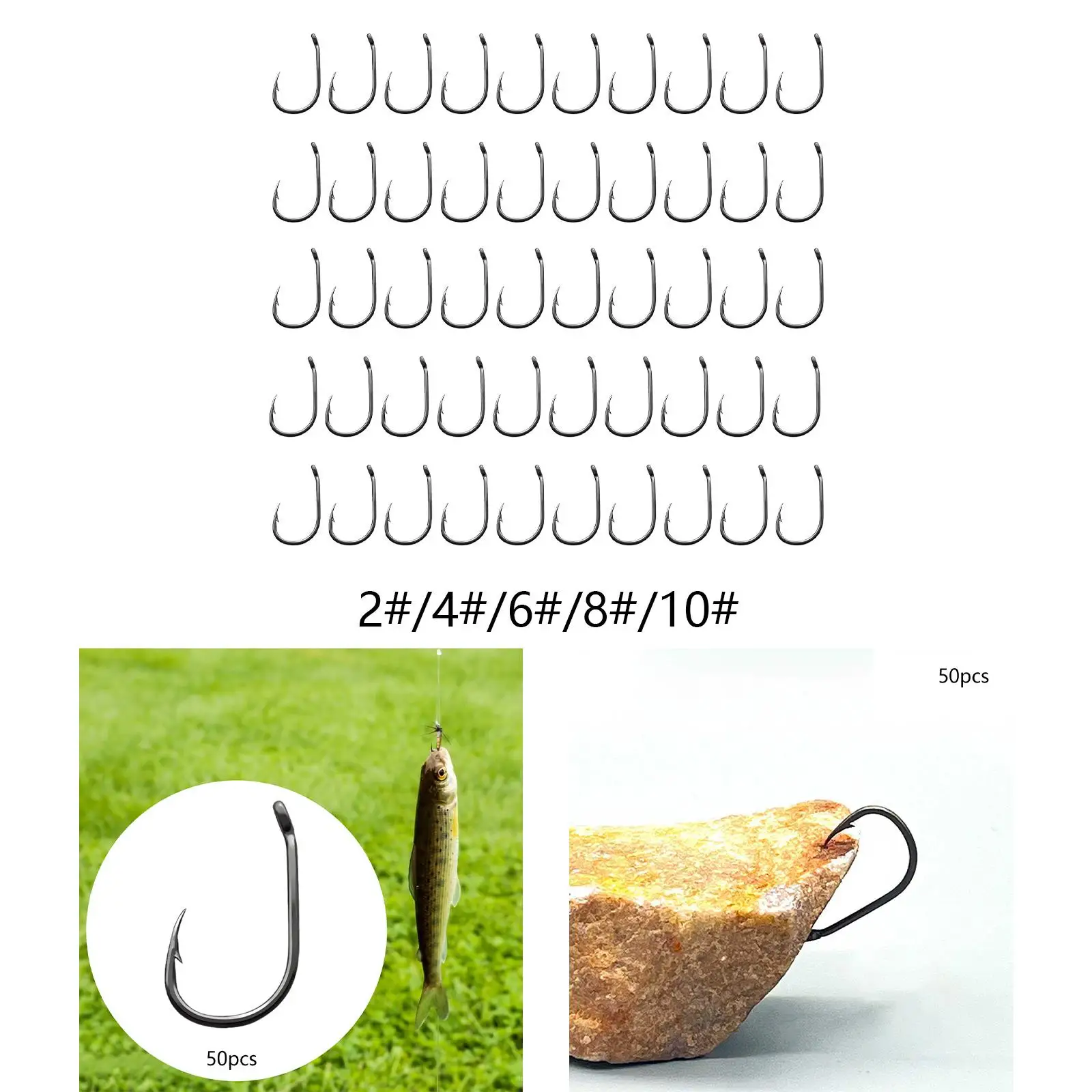 50x Barb Curved Fly Fishing Hooks, Fly Hooks, Carbon Steel Equipment for Dry Sea
50x Barb Curved Fly Fishing Hooks, Fly Hooks, Carbon Steel Equipment for Dry Sea