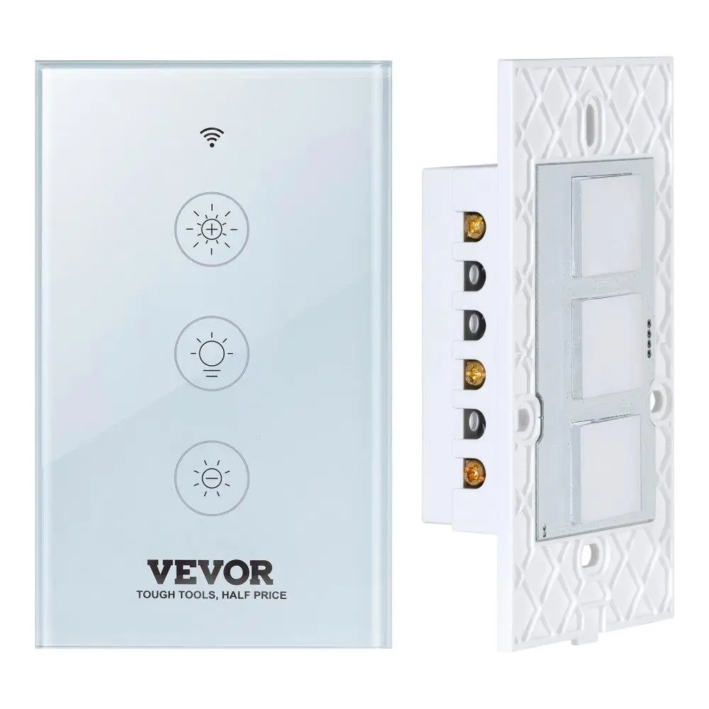 WiFi Smart Dimmer Switch 2.4GHz Wi-Fi 100-250V AC Stepless Dimming 15-85% Touch LED App Remote Control Voice Compatible with
WiFi Smart Dimmer Switch 2.4GHz Wi-Fi 100-250V AC Stepless Dimming 15-85% Touch LED App Remote Control Voice Compatible with