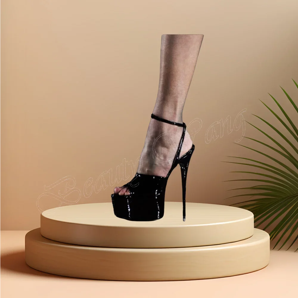 Black Spike Heel Solid Sandals Patent Leather Ankle Buckle Round Toe High Heel Shoes for Women High Heel 2024 Zapatillas Mujer
Black Spike Heel Solid Sandals Patent Leather Ankle Buckle Round Toe High Heel Shoes for Women High Heel 2024 Zapatillas Mujer