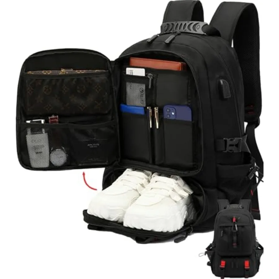 Large Laptop Backpack with Shoe Compartment, Waterproof Rucksack 15.6/17 Inch, Travel School Gym Work College Bags for Men Blac
Large Laptop Backpack with Shoe Compartment, Waterproof Rucksack 15.6/17 Inch, Travel School Gym Work College Bags for Men Blac