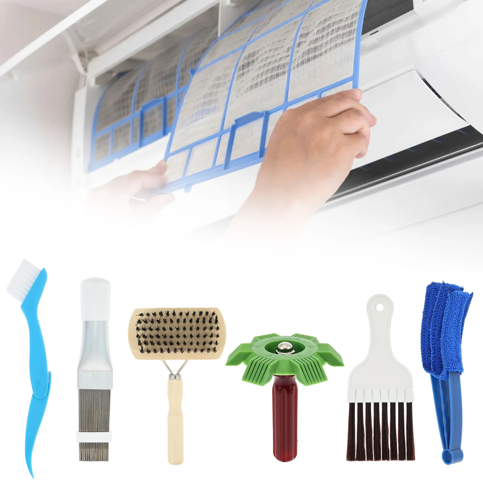 6Pcs Air Conditioner Condenser Fin Cleaning Brush AC Coil Cleaning Brush for Air Conditioner Radiator Evaporator Refriger Fin
6Pcs Air Conditioner Condenser Fin Cleaning Brush AC Coil Cleaning Brush for Air Conditioner Radiator Evaporator Refriger Fin