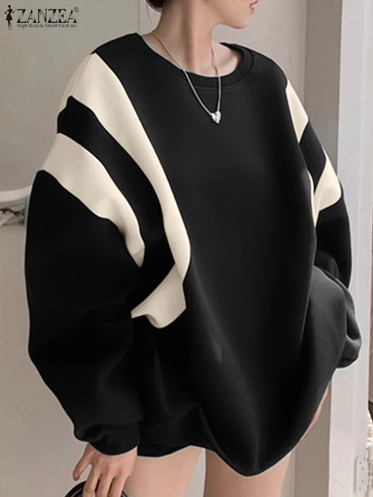ZANZEA Korean Colorblock Jumper Women Striped Sweatshirts Casual Loose Fit Long Sleeve Pullover Holiday Oversized O-neck Hoodies
ZANZEA Korean Colorblock Jumper Women Striped Sweatshirts Casual Loose Fit Long Sleeve Pullover Holiday Oversized O-neck Hoodies