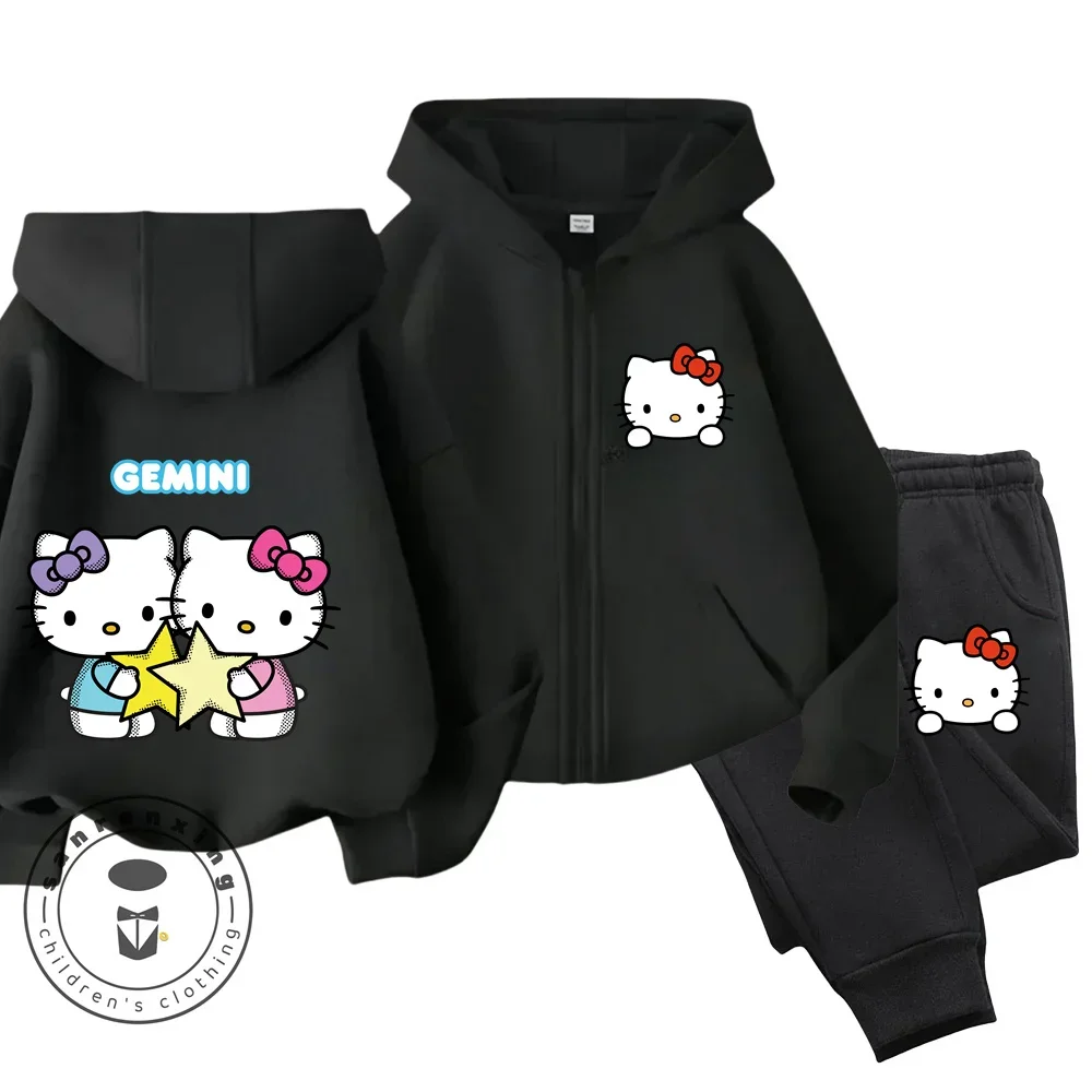 Hello Kitty Print Hoodies Fleece Sweatshirt Boy Girl Hooded Sets Sanrio Hoodie+Pants Pullover Sudadera Kids Boutique Clothes
Hello Kitty Print Hoodies Fleece Sweatshirt Boy Girl Hooded Sets Sanrio Hoodie+Pants Pullover Sudadera Kids Boutique Clothes